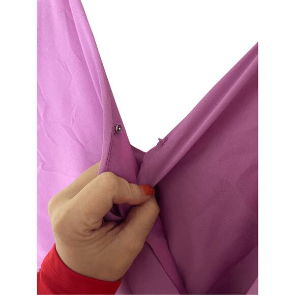 NWT Entro High Low Pink Purple Split Chiffon Spaghetti Strapped Romper - Picture 2 of 8